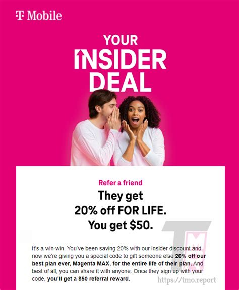 Every quarter all employees get new ones and only once did we get one for existing customers. . T mobile insider code
